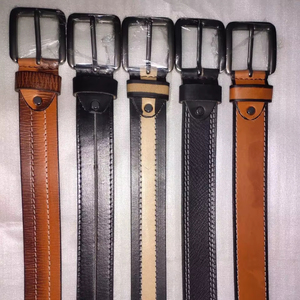 Cinturón de Cuero Genuino para Hombre, Modelo 2026, Premium, Resistente, Formal, Color Sólido, Hebilla de Acero Rectangular, Moldeado en una Sola Pieza - Product Image 1