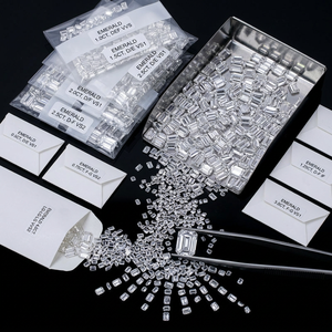 Diamant de laboratoire taille émeraude 2,00x3,00 mm, diamants de laboratoire en vrac VVS-VS couleur DEF, vente en gros pour la fabrication de bijoux - Product Image 3