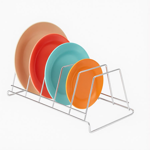 Égouttoir à assiettes en acier inoxydable pour cuisine, support de rangement pour vaisselle - Product Image 1
