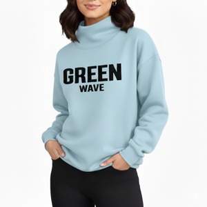 <span class=keywords><strong>Felpa</strong></span> Oversize da <span class=keywords><strong>Donna</strong></span> Personalizzata con Collo Alto per Autunno e Inverno, Pullover Basico Oversize con Collo Alto - Product Image 1