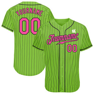 Camiseta de Béisbol Personalizada 2025 con Rayas, para Hombre, de Algodón Orgánico, con Botones, Transpirable, Antibacteriana, Uniforme de Equipo, Nombre Personalizado - Product Image 3