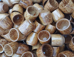 Taza de Té Hecha a Mano de Madera de Coco, Material de Madera Natural de Vietnam para Servir Té, Vajilla Rústica, Suministro para Exportación al por Mayor - Product Image 1