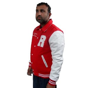 Blouson universitaire réversible en laine de baseball personnalisé, style Letterman, respirant, avec logo brodé fini, qualité supérieure - Product Image 1