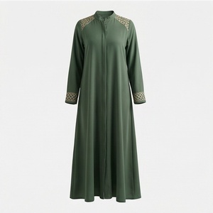 Abaya Larga Islámica Moderna, Sencilla y Elegante, Caftán de Verano para Mujer, Talla Grande, Vestido Musulmán para Oración, Color Personalizado - Product Image 1