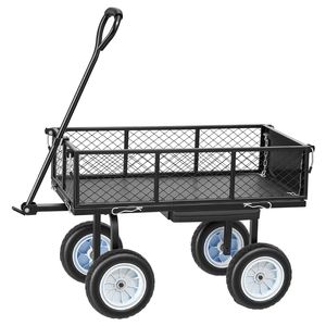 500 LBS Heavy Duty <b>Garden</b> Cart with Seat Rolling Steel Work <b>Stool</b> and Tool Tray Foldable Design for Gardening - Product Image 1
