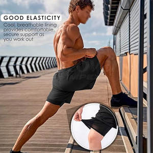 Shorts d'entraînement sur mesure fabriqués en usine avec votre propre logo, shorts décontractés pour hommes, shorts confortables et tendance - Product Image 5