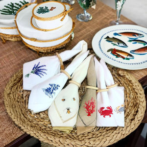 Serviettes en tissu brodées pour usage domestique Accessoires de serviettes élégants - Product Image 2