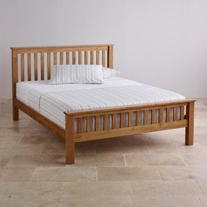 Base de Cama de Madera de Teca Estilo Misionero con Cabecero de Espiga Vertical y Postes de Bloque, Cama Clásica con Plataforma - Product Image 2