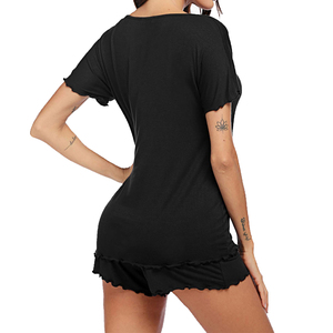 Conjunto de 2 Piezas para Mujer, 100% Algodón, Camiseta de Manga Corta con Cuello Redondo y Pantalones Cortos, Ropa de Mujer, Corte Regular, Conjuntos Casuales de Verano 2026 - Product Image 6