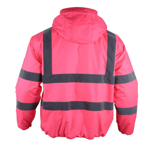 Top Selling High Visibility Reflective Winter Safety <b>Jacket</b> High Quality Polyester and Nylon OEM Design Wholesale - Product Image 2