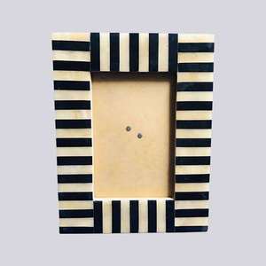 Best Quality Handmade Eco-Friendly MDF Resin Brass Inlay Embossed Modern Rectangle Vertical <b>Photo</b> <b>Frame</b> Customized Logo Luxury - Product Image 3