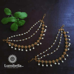 Fine Body Chain with Floral Pearl Ear Chain - Product Image 1