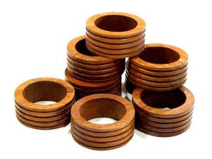 Anillos y Porta Servilletas de Madera de Mango Ecológicos de Lujo, Diseño Personalizable para Bodas, Accesorios de Decoración de Mesa de Alta Calidad - Product Image 2