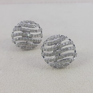 1.77 Cttw Round Cut White Natural Diamond Stud <b>Earrings</b> for Women in 925 Sterling Silver, Push <b>Back</b>, Prong Setting, 10x10mm - Product Image 1