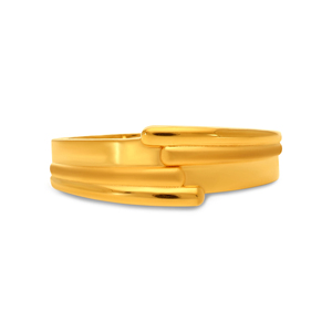 Contemporary Double Layer Gold Plated <b>Adjustable</b> <b>Ring</b> for Women Minimalist Overlapping Open Band Finger <b>Ring</b> Elegant Daily Wear - Product Image 3