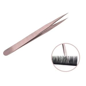 Juego de Pinzas Quirúrgicas de Precisión Morje de Acero Inoxidable para Extensión de Pestañas Postizas con Puntas Doradas Personalizables Serradas/Dentadas - Product Image 5