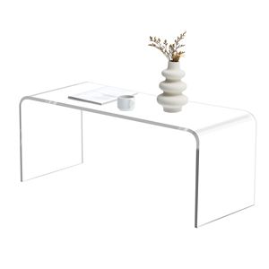 Tavolino da Caffè e Tè in Acrilico Ecologico, 100 cm di Lunghezza, 15 mm di Spessore, Design Moderno Rettangolare per Soggiorno o Hotel - Product Image 1