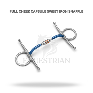 Bocado de hierro dulce con cápsula de mejilla completa para entrenamiento y control en equitación - Product Image 2