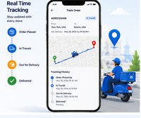 Aplicación Móvil Moderna para Entrega de Mensajería, Seguimiento en Tiempo Real, Gestión de Conductores, Android, Linux, MAC, Multi-idioma, Profesional