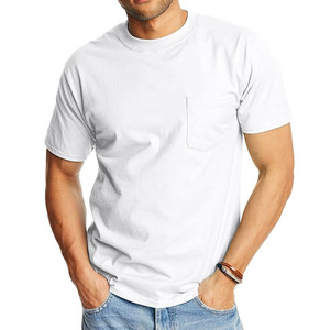 Camiseta de Cuello Redondo para Hombre, 270 g/m², 100% Algodón, de Alta Calidad, con Bolsillo, Logotipo Personalizado, Unisex, para Verano - Product Image 1