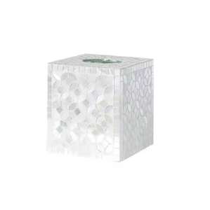 Boîte à mouchoirs élégante en nacre blanche de qualité supérieure, porte-serviettes pour table et usage décoratif au meilleur prix - Product Image 1