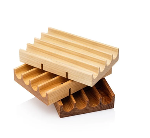 High Quality Luxury Two-piece Eco-Friendly Wood <b>Soap</b> Holder for Kitchen and Bathroom Sinks 100% Wooden <b>Dish</b> - Product Image 5
