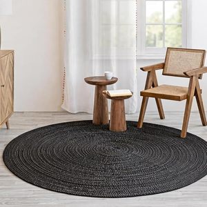 Tapis pour salon en coton, jute et denim, 100% tressés à la main avec option de personnalisation, adaptés aux animaux domestiques, écologiques - Product Image 5