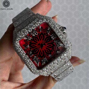 Reloj Mecánico Analógico de Lujo para Hombre Charm Jewells, Caja de Acero Inoxidable, Bisel con Diamantes, Correa de Cuero, Resistencia al Agua de 10 Bares, Automático - Product Image 2