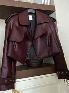 Manteaux en cuir simples pour femmes, vestes décontractées amples en similicuir PU pour femmes et jeunes filles - Product Image 4