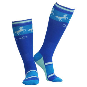 Chaussettes de compression pour homme, hauteur genou, avec logo personnalisé, chaussettes solides pour l'équitation, chaussettes d'équitation pour l'athlétisme. - Product Image 2