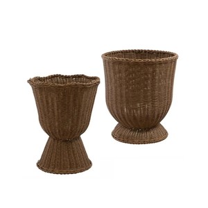 Jarrón de Mimbre Marrón con Base, Estilo Bohemio Vintage, Decoración para el Hogar, Tendencia Actual, Florero Tejido, Jarrón de Piso, Jarrón de Mesa, Vietnam - Product Image 3
