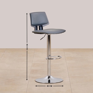High <b>Back</b> Adjustable PU Leather Bar Chair Brown White Color Counter Height <b>Stool</b> Metal Base Contemporary Design Commercial Use - Product Image 3