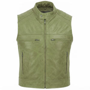 Chaleco de Motocicleta de Cuero para Hombre de Primera Calidad, Ropa Casual Moderna para Motociclistas, Chalecos Impermeables y Ecológicos para Motociclistas, OEM - Product Image 6
