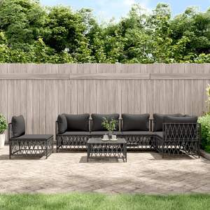 Ensemble de salon de jardin gris anthracite foncé - Product Image 1
