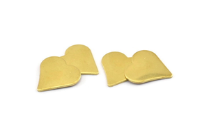 Pièces de monnaie vierges en laiton en forme de cœur pour gravure personnalisée, fabrication de bijoux, artisanat DIY, étiquettes, cadeaux et projets personnalisés - Product Image 2