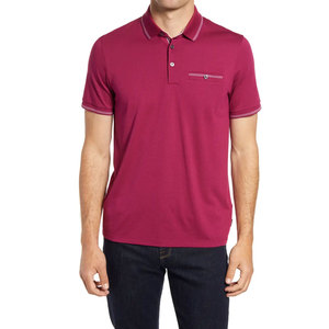 เสื้อโปโลผู้ชาย OEM ผลิตด้วยโครงสร้างผ้าถักที่ยืดหยุ่น ให้การเคลื่อนไหวที่ดีเยี่ยม รูปลักษณ์พรีเมียม และทนทาน - Product Image 1