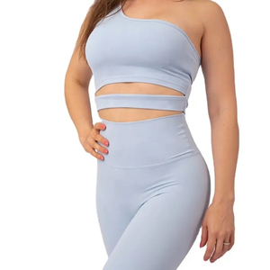 <b>Women</b> <b>Backless</b> Sports Bra Padded Yoga Gym Fitness Workout Crop <b>Top</b> Custom Private Label Activewear Wholesale Supplier - Product Image 2
