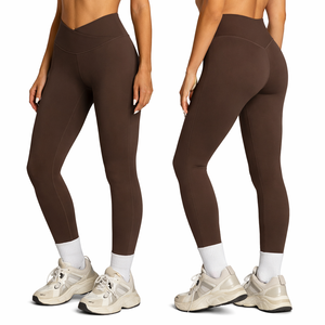 <b>Women's</b> Eco-Friendly Plus Size Quick-Drying Breathable Spandex/Nylon Outdoor Running Yoga Pants Tummy Elastic V-Waist <b>Leggings</b> - Product Image 3