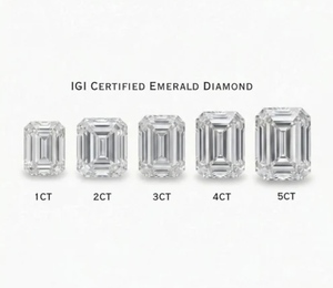 Diamant de laboratoire sur mesure, taille émeraude, couleur E, certifié IGI, pour la fabrication de bijoux - Product Image 3