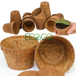 Natural Coconut Fiber Classic Vintage <b>Plant</b> Pots Biodegradable Lightweight Eco-Friendly Planters (Custom Size Cm) - Product Image 2
