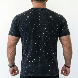 Factory Wholesale 250 Grams Custom Unisex Acid Wash T-Shirts Streetwear Men's Women's <b>Vintage</b> Wash 100% Cotton Distressed <b>Tees</b> - Product Image 4
