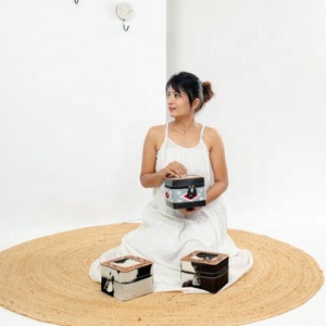 Nouveaux cheveux élégants occidentaux faits à la main sur boîte à bijoux en cuir de vachette usiné mignon à la mode voyage bijoux essentiels stockage minimal - Product Image 5