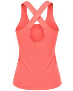 Customized Coral Women <b>Cross</b> Back Yoga Tank <b>Top</b> Breathable Sleeveless Gym Fitness Workout Activewear Sports Running Vest Shirt - Product Image 2