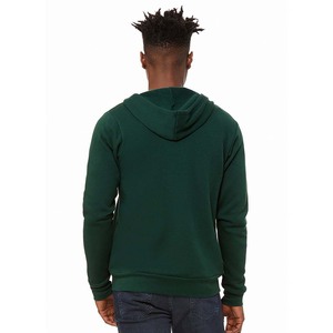 Custom Logo Screen Print 100% Cotton Hoodie New Green Blank Raglan Sleeve <b>Zip</b> <b>up</b> <b>White</b> Zipper Hoodie - Product Image 3