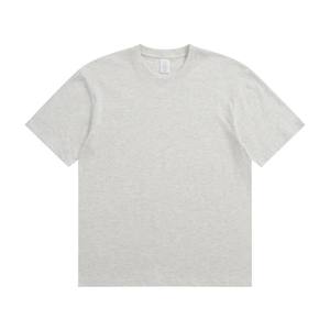 New Polyester/Cotton 220gsm Heavy <b>Weight</b> Luxury Silk Screen Printed O-Neck Short Sleeve Unisex Custom Logo <b>Blank</b> Men's T-Shirt - Product Image 6