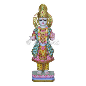 Murti Swaminarayan en marbre |   Statue de Swaminarayan artisanale de qualité supérieure – Maliyas - Product Image 1