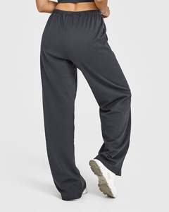 Pantalon de jogging droit léger pour femme avec logo personnalisé, motif graphique, en molleton bouclette doux – Pantalon de survêtement et pantalon pour femme - Product Image 2