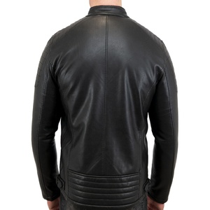 Veste de moto en cuir pour homme, style course automobile, vente en gros, vestes de moto tendance pour homme - Product Image 3