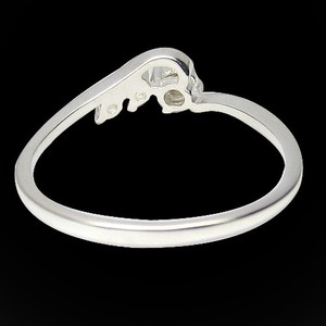 Anillo de Diamantes de Plata de Ley 925 para Mujer, Corte Brillante Redondo, Color G, Diamante Natural, Estilo Clásico de Compromiso - Product Image 2
