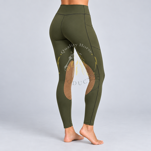Pantalones de equitación personalizados para mujer, hechos con tela suave y elástica, cintura segura y diseño práctico para mayor comodidad durante la actividad. - Product Image 4